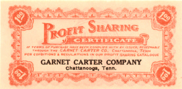 Garnet Carter Co Certificate $1.00